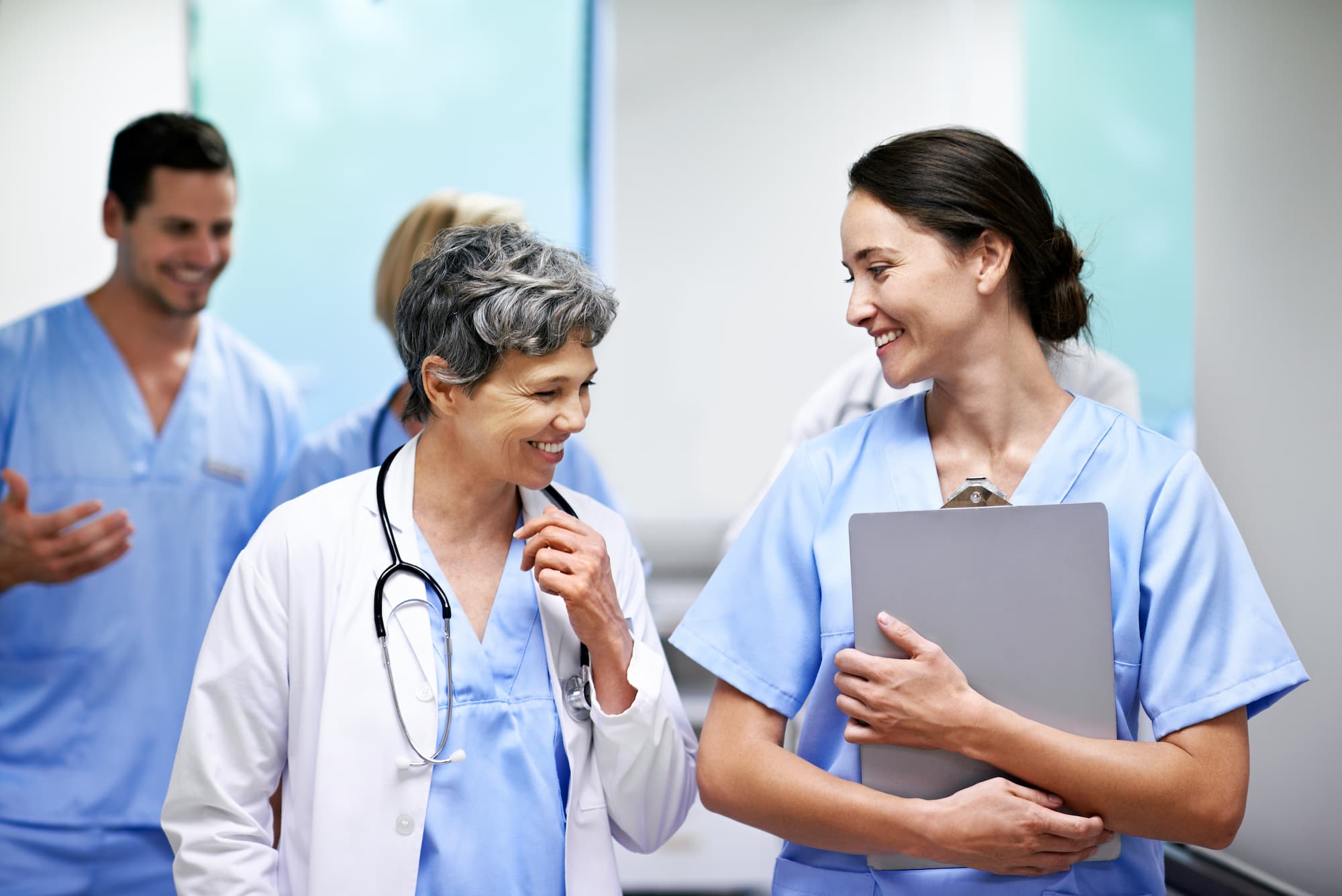 Generic stock photo of two female doctors.